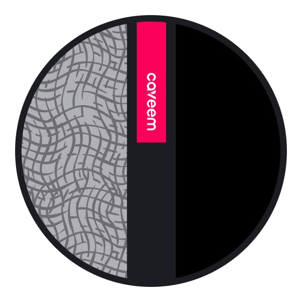 CAVEEM scrubber inside a toiletry bag showing compact, reusable travel convenience