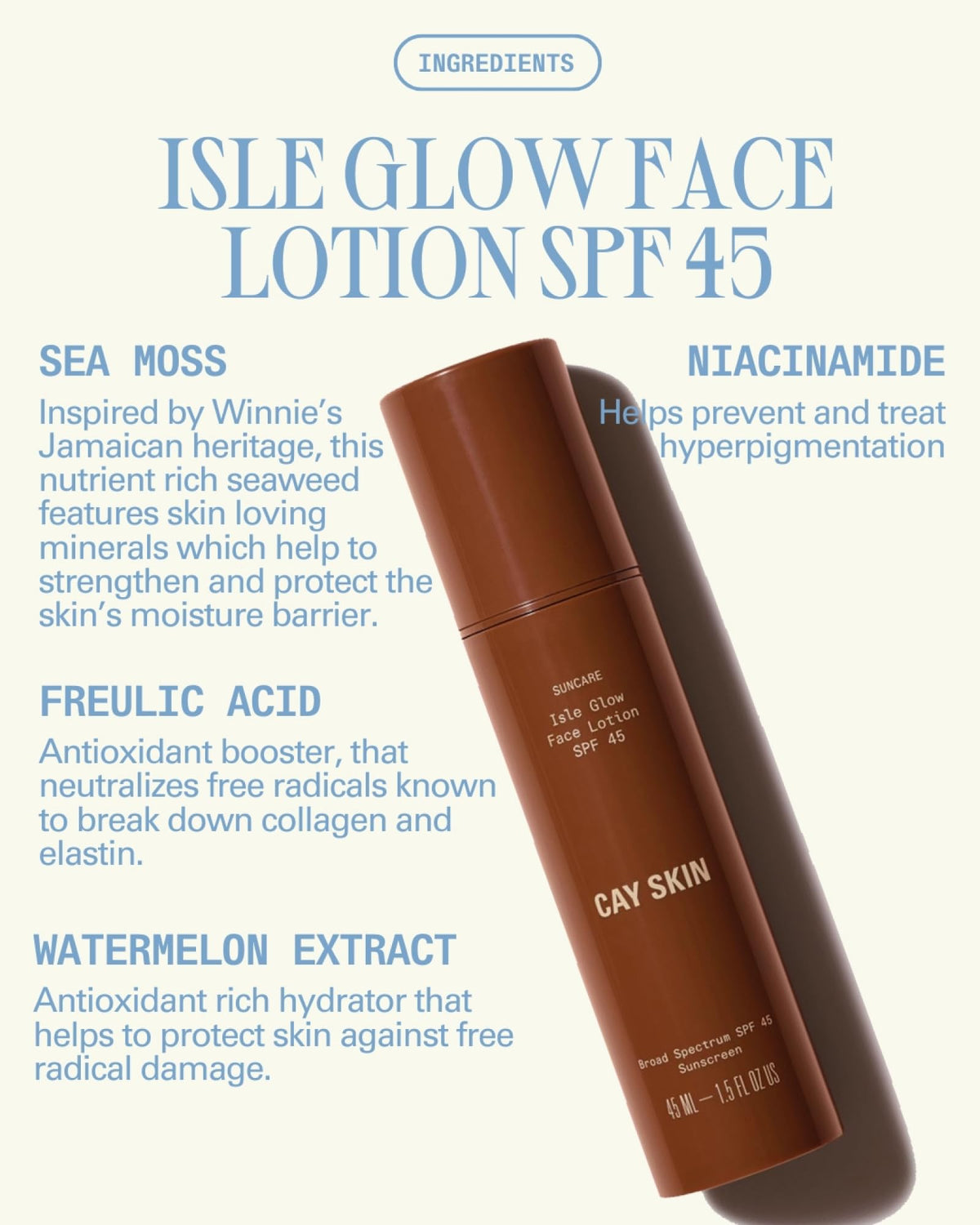 Cay Skin Isle Glow pearlescent swatch on skin revealing universal glow