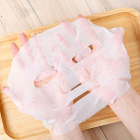 Cayanmydery sheet mask applied on face showing even adherence and customizable treatment