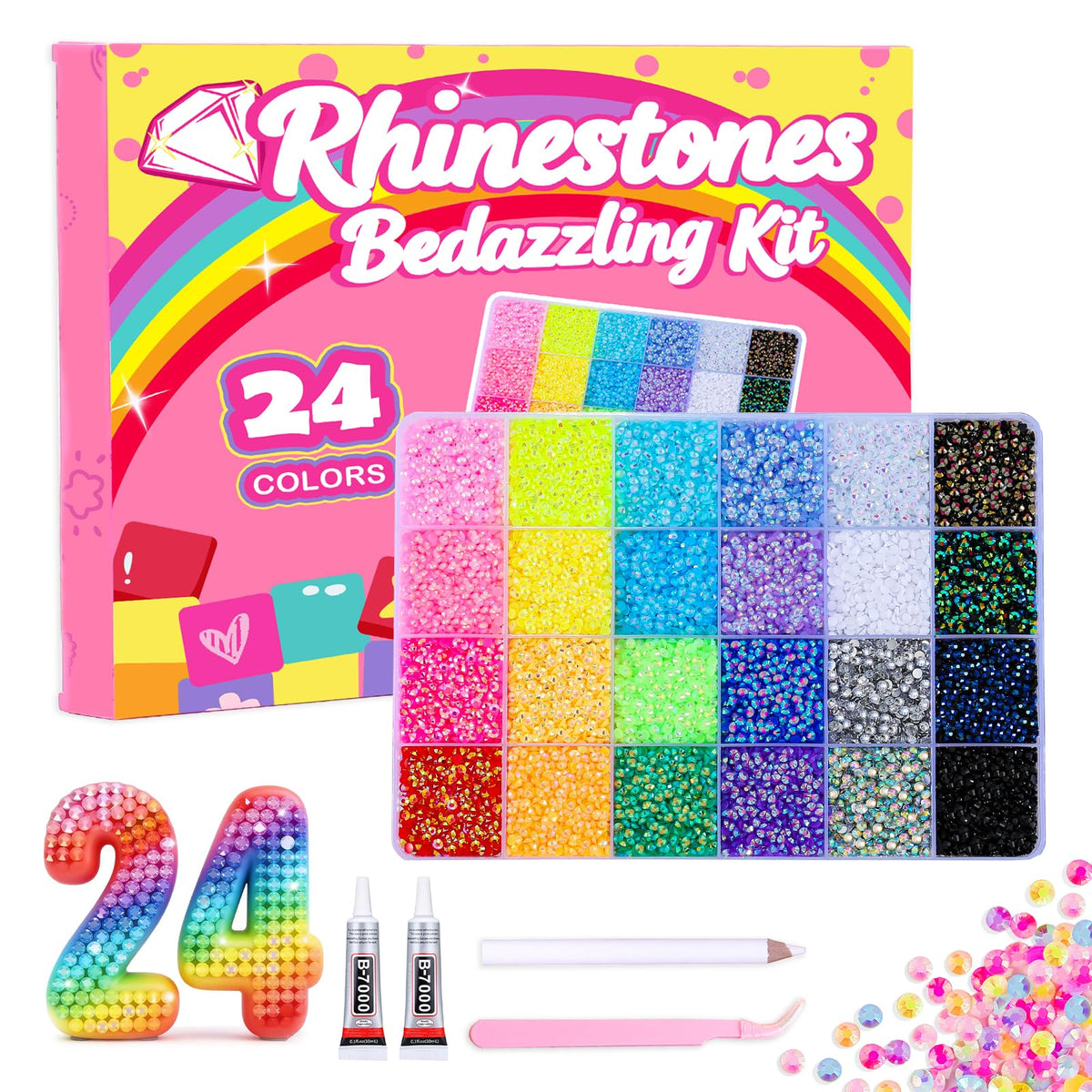 CCINPPY front box packaging showing complete bedazzling kit and benefits