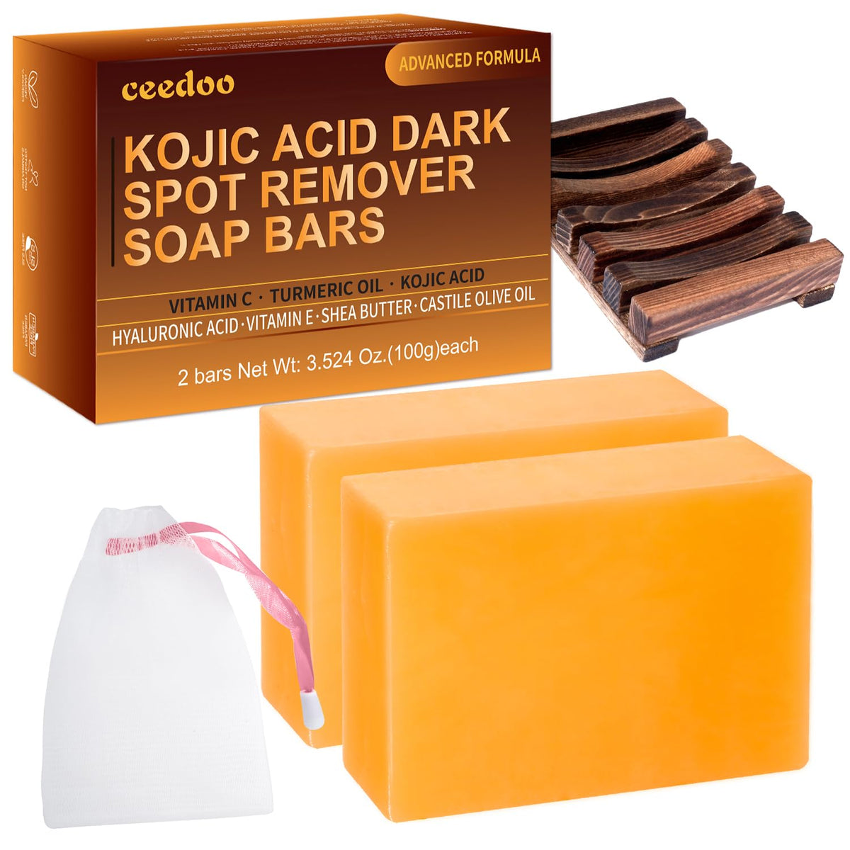 ceedoo front packaging showing two bars and holder, highlights convenience