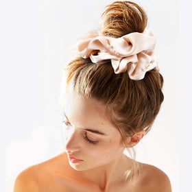 CEELGON scrunchie worn on wrist as accessory and quick-hair solution benefit