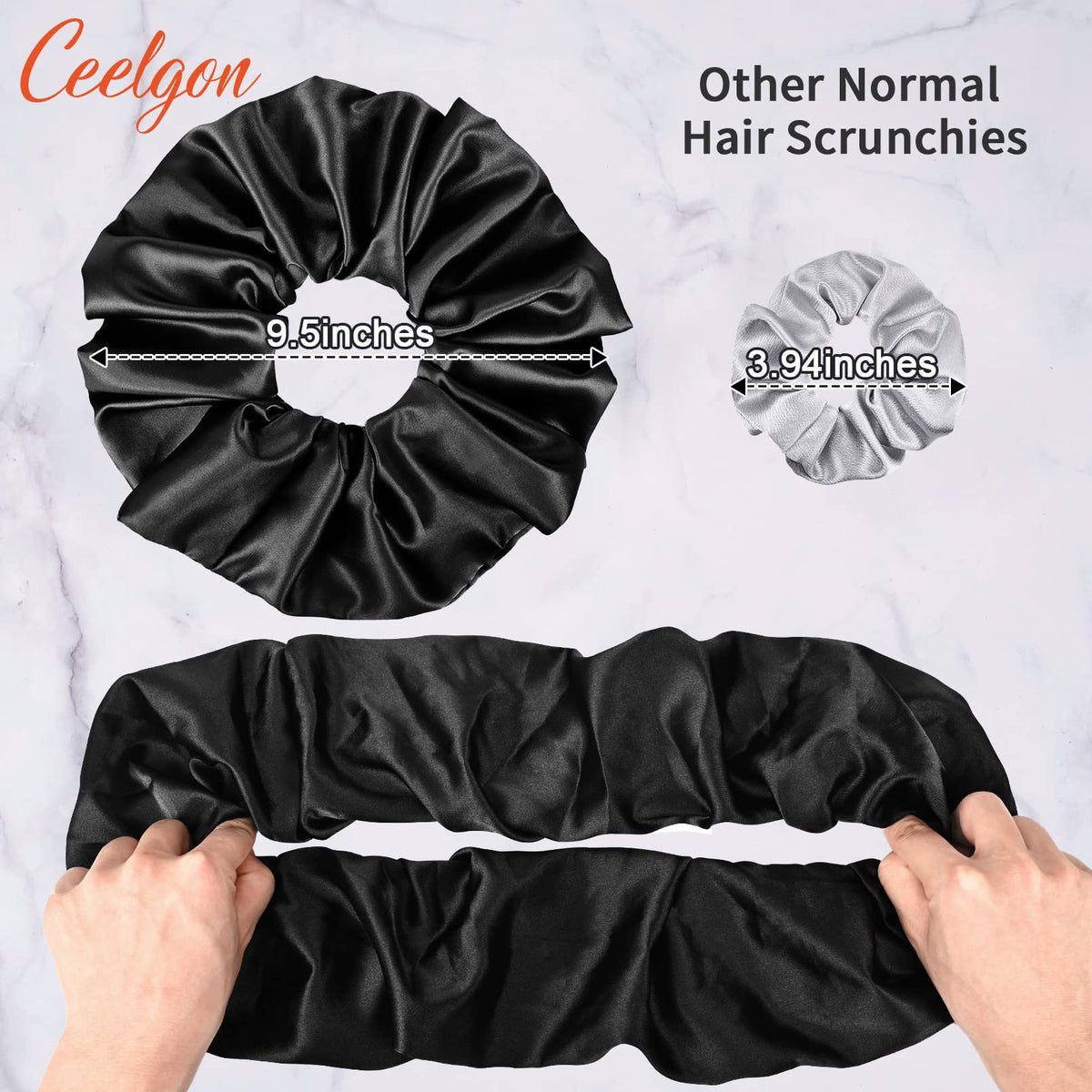 CEELGON satin fabric close-up highlighting smooth texture and reduced hair friction