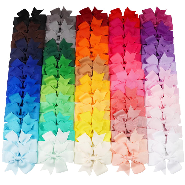 CÉLLOT front view of full 80-piece bow pack showing color variety and quantity