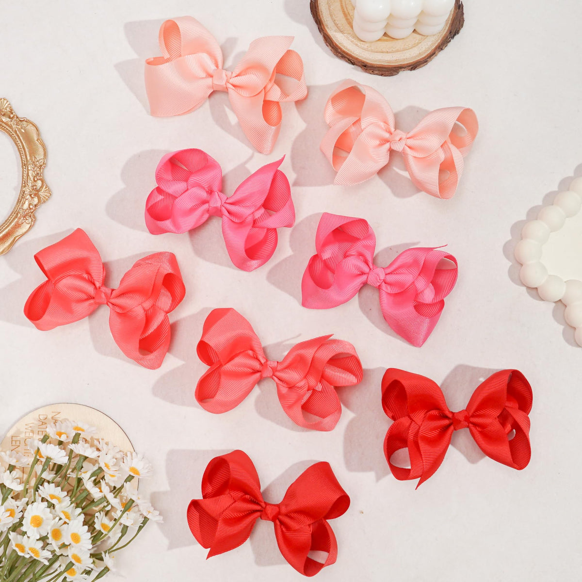 CÉLLOT lifestyle image of family photo with girls wearing matching bows for coordinated look