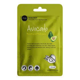 Celavi Cosmetics avocado sheet mask focus for nourishing moisture