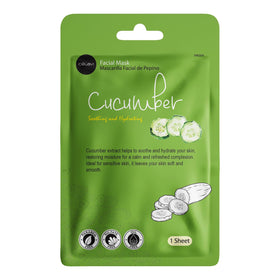 Celavi Cosmetics cucumber sheet mask cooling effect on skin