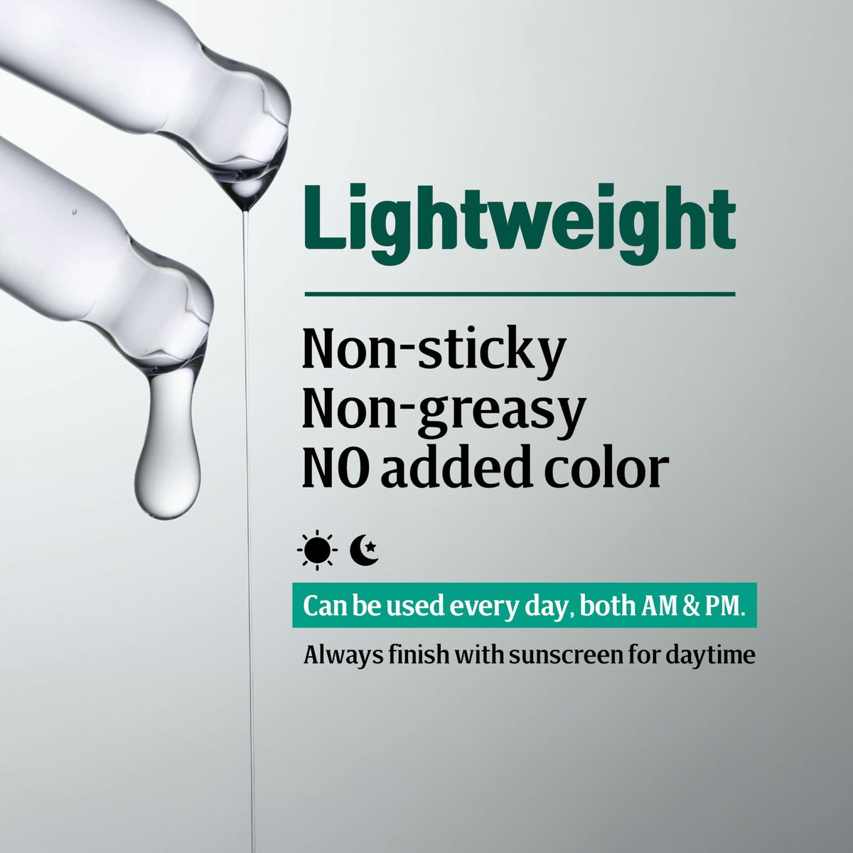 CELDYQUE applying serum to cheek, demonstrates calming and refining benefit
