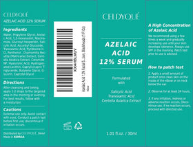 CELDYQUE before and after sample patch, illustrates improved even skin tone