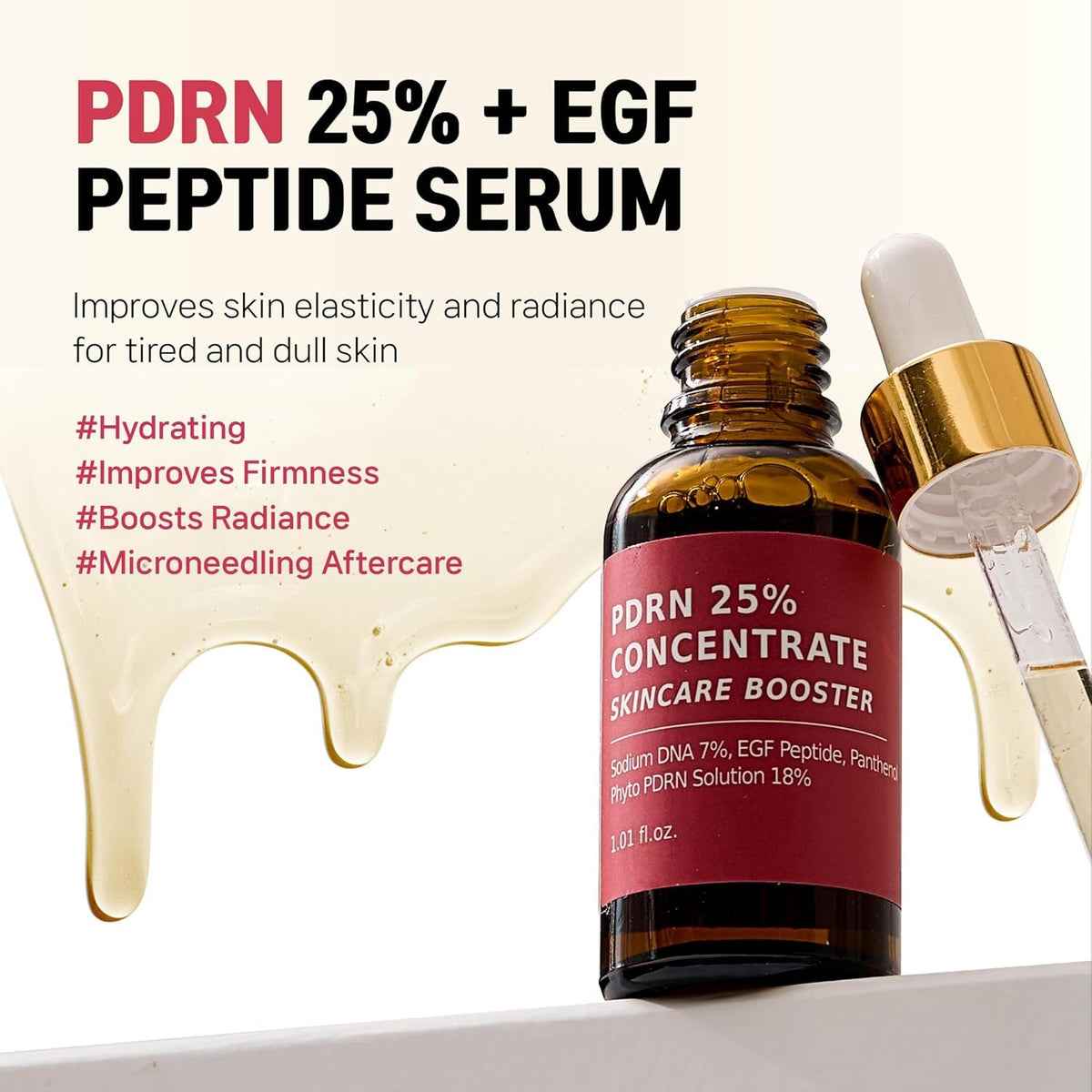 CELDYQUE dropper dispensing serum showing smooth lightweight texture