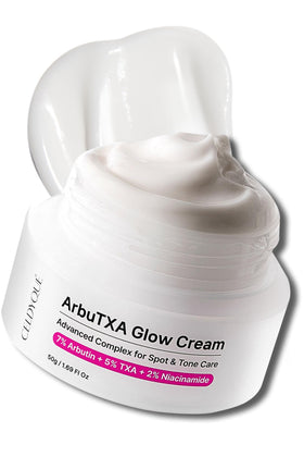 CELDYQUE front packaging showing product and brightening claim for even tone