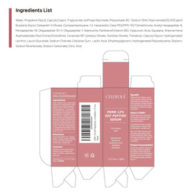 CELDYQUE retail box and bottle displaying brand information and benefits