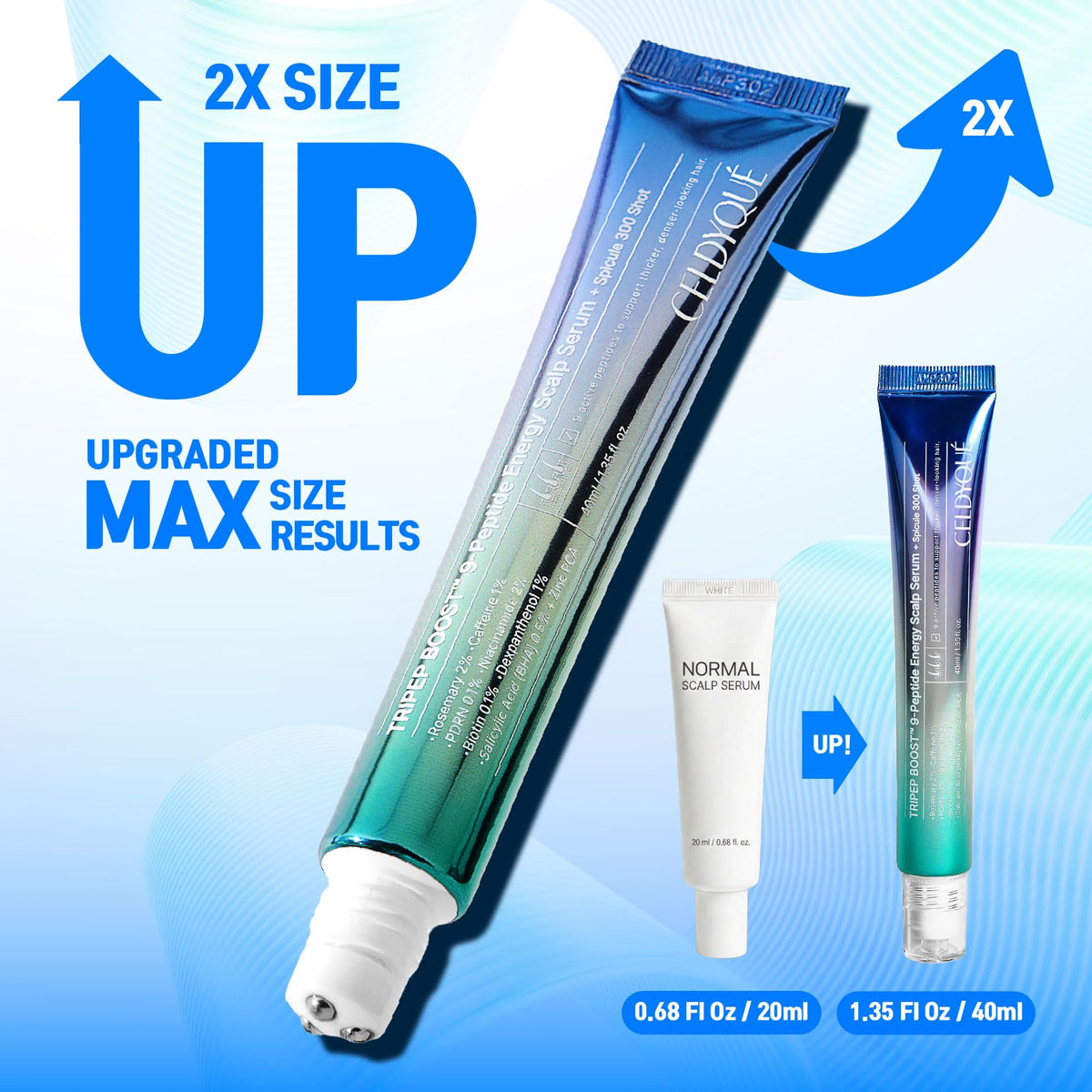 CELDYQUE roll-on applicator close-up for precise root targeting