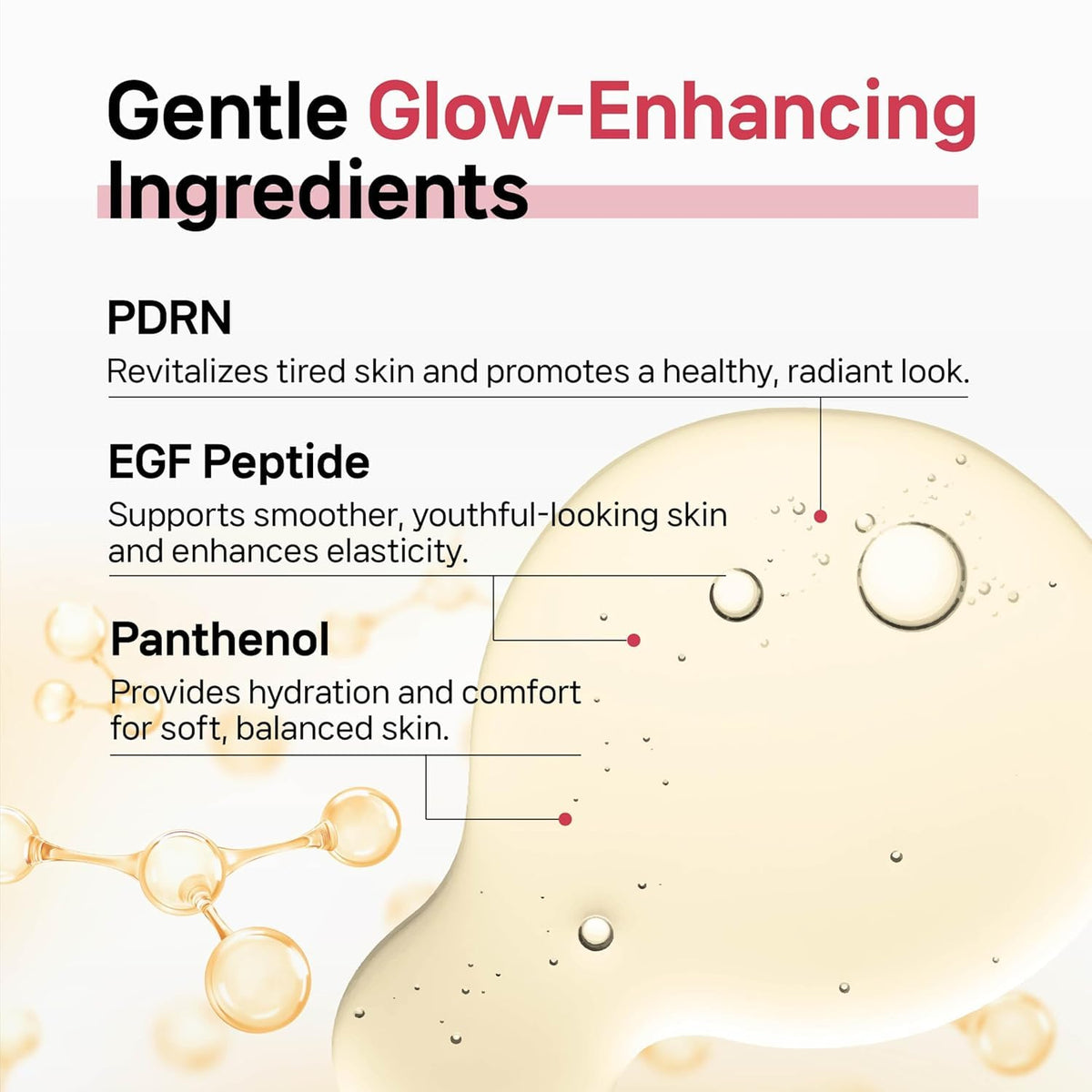 CELDYQUE serum on hand absorbed quickly demonstrating non-sticky finish