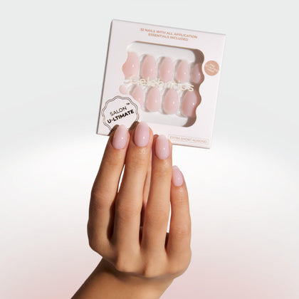 Celebritips front packaging showing Bare Milk kit and polished aesthetic