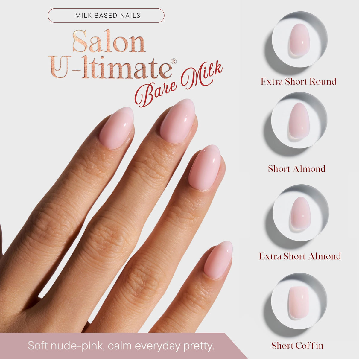 Celebritips close-up of Bare Milk nail surface showing smooth finish benefit