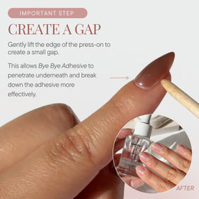Celebritips before and after press-on removal showing clean natural nails