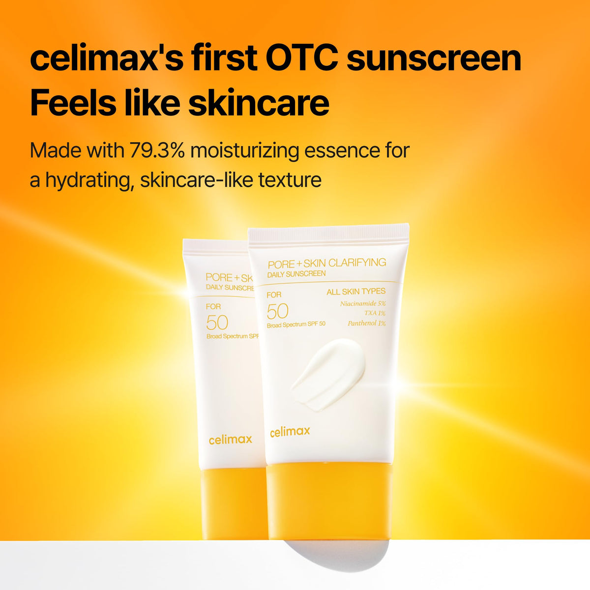 celimax application on hand blending quickly with clear finish benefit