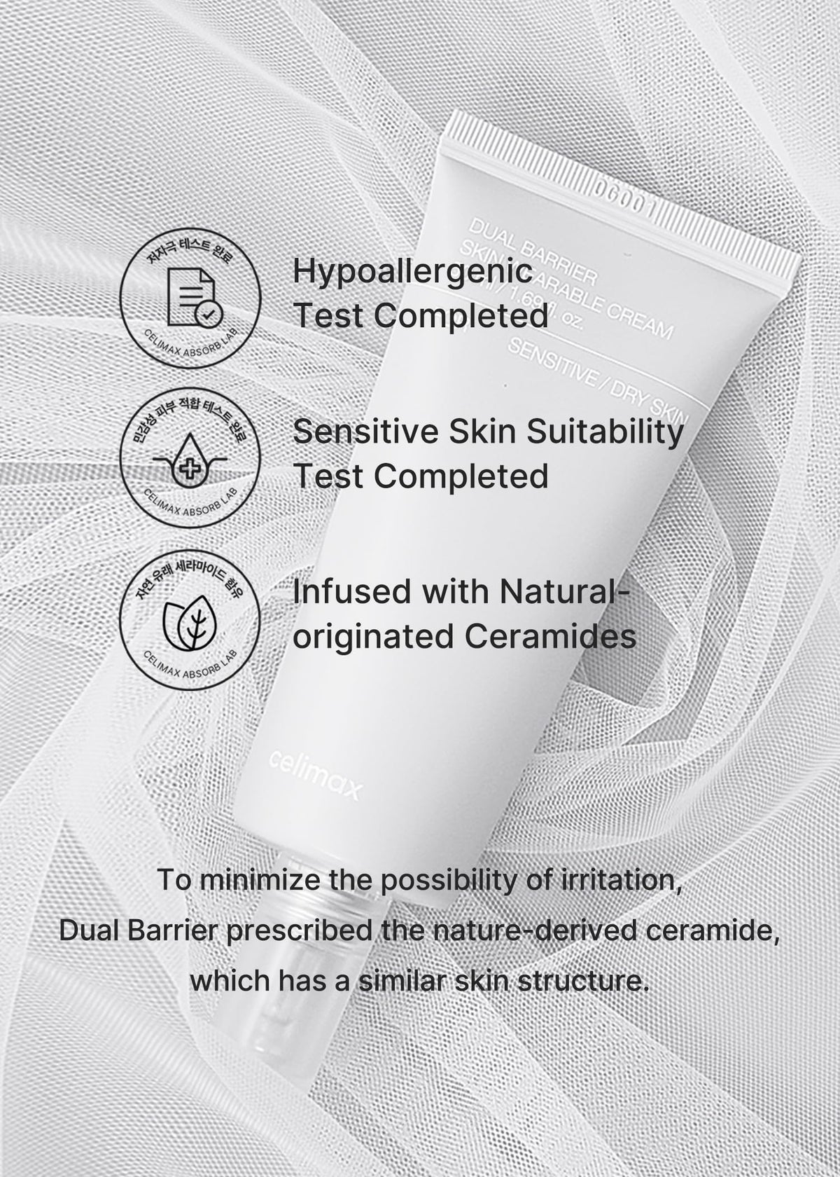 celimax ceramides ingredient focus emphasizing barrier support benefits
