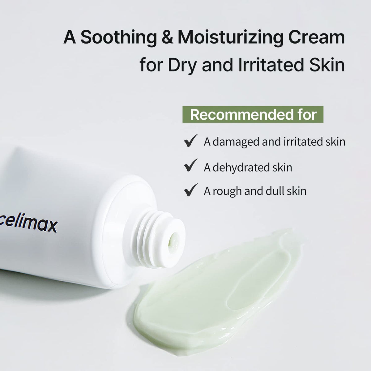 celimax closeup cream texture highlighting smooth absorbent formula benefit