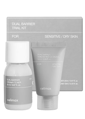 celimax front packaging showing travel-sized dual barrier trial kit and convenience