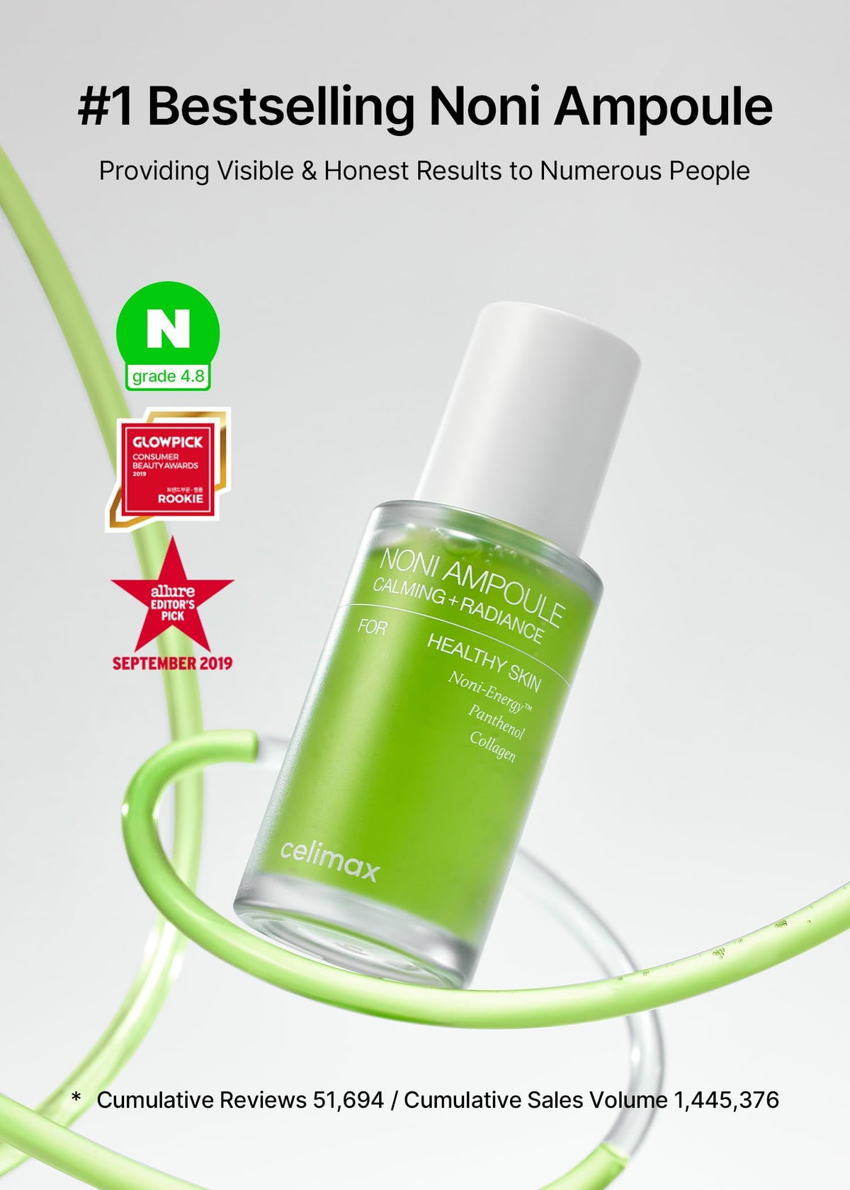 celimax noni ampoule dropper dispensing serum illustrating precise application benefit