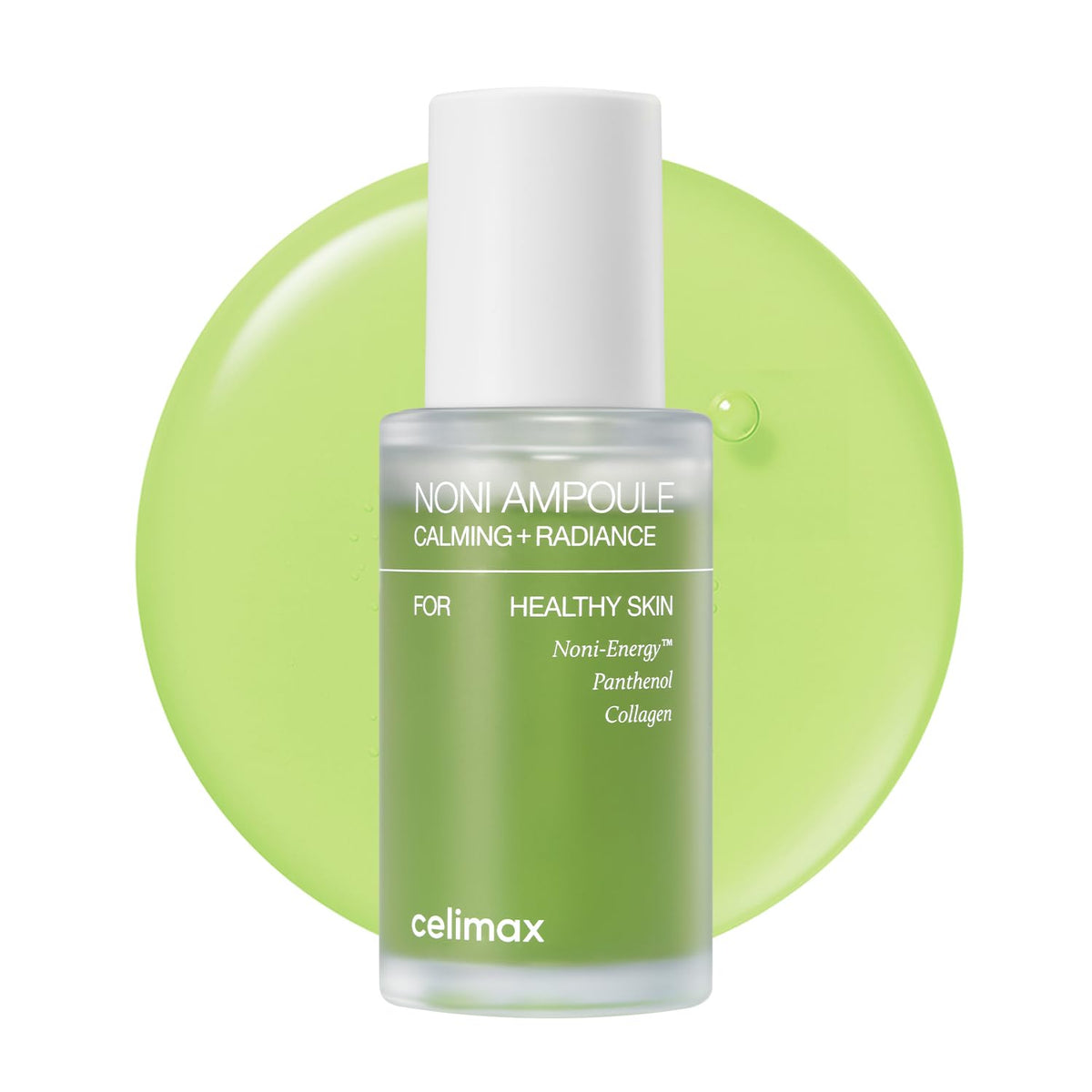 celimax front bottle showing ampoule packaging and clear branding, conveys premium care