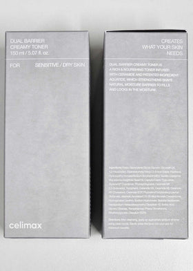 celimax packaging box and bottle conveying premium barrier-care product