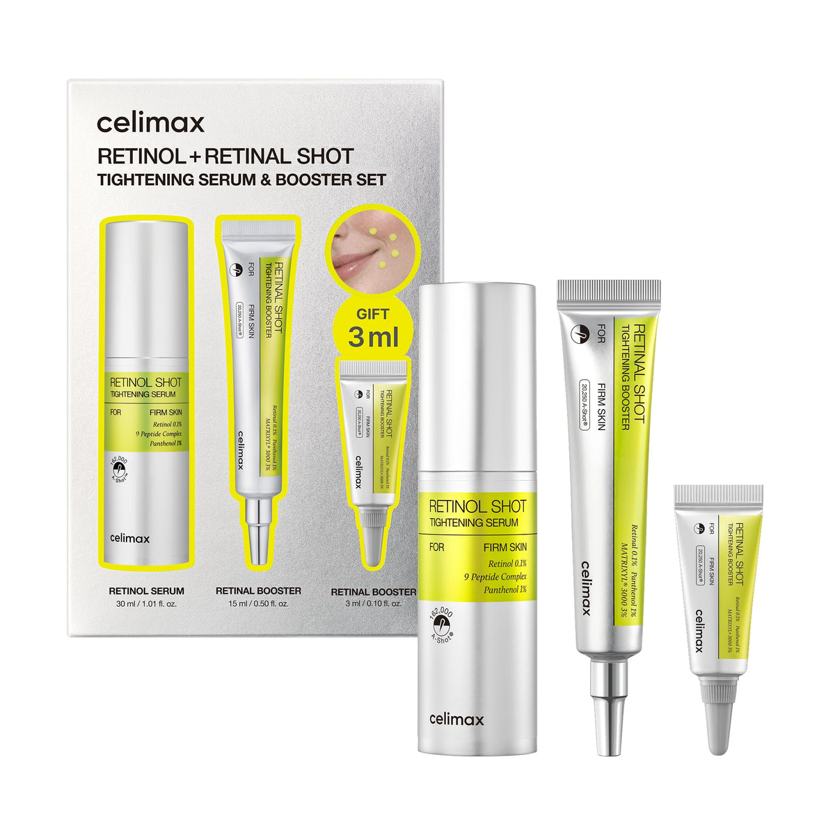 celimax retinol serum dropper texture highlighting smooth absorbency benefit