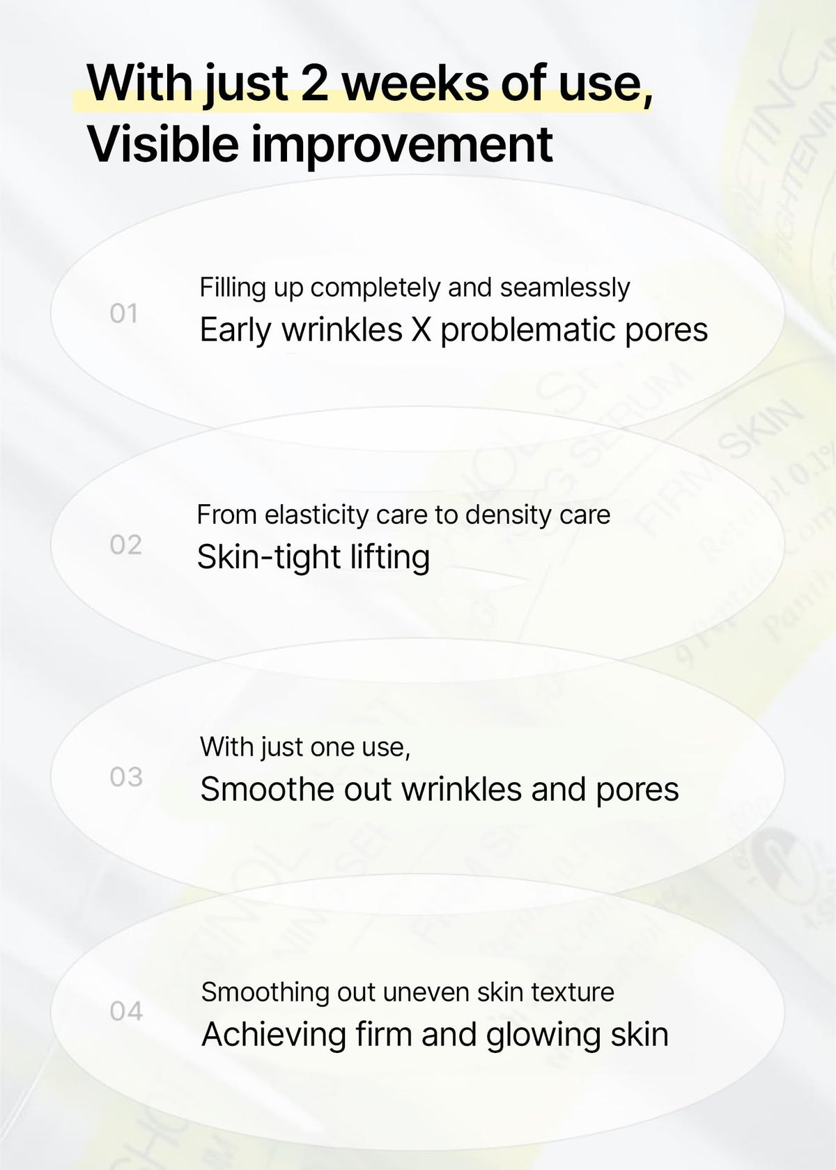 celimax before and after illustration of pores and texture, visible skin refinement