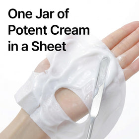 celimax sheet mask applied on face demonstrating non-sticky wearability