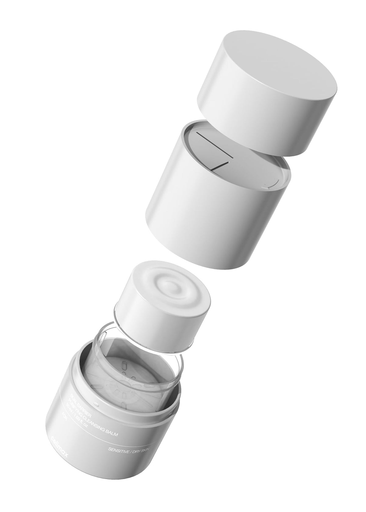 celimax balm transforming to milky emulsion in hand for gentle rinsing benefit