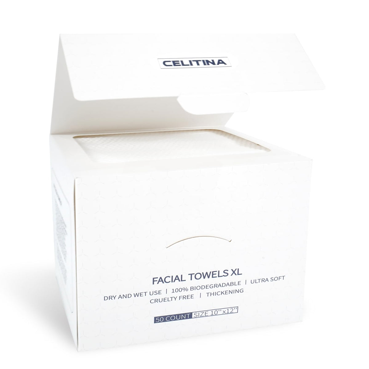 Opened pack of Celitina Chlitina towels illustrating tidy disposal ease