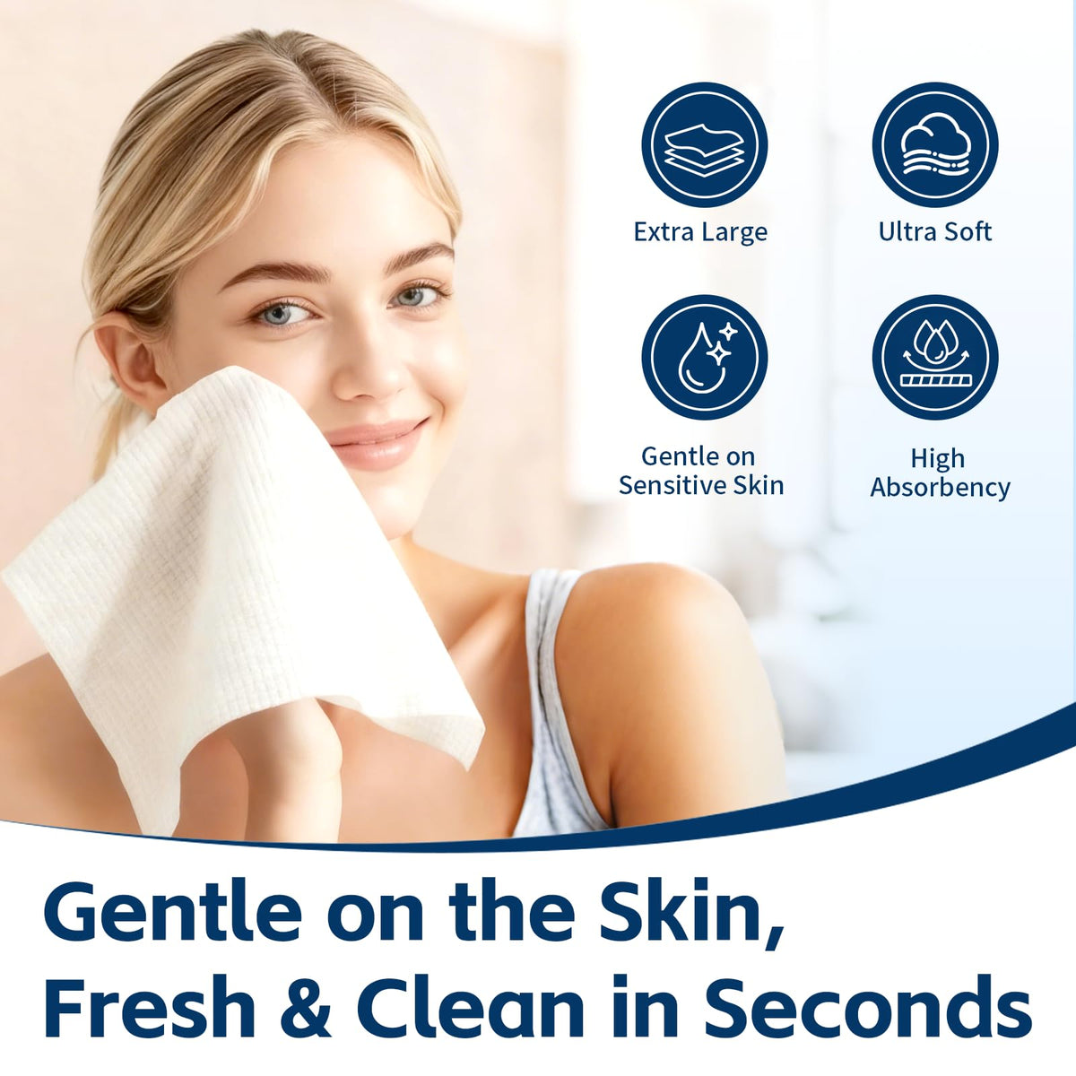 Celitina Chlitina close-up of towel texture for ultra-soft gentle cleansing