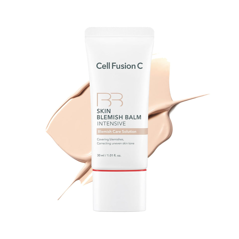 Cell Fusion C BB cream front pump showcasing product and easy dispensing