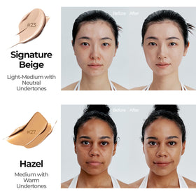 Cell Fusion C texture swirl display highlights smooth blendability benefit