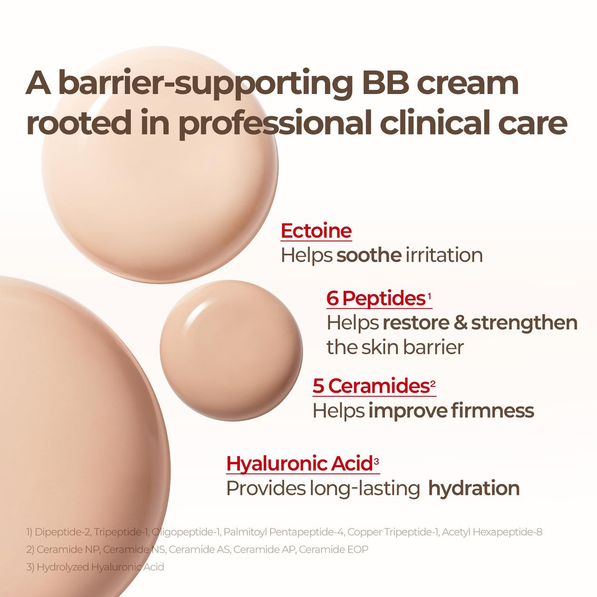 Cell Fusion C ingredients label highlighting peptides and ceramides for barrier support
