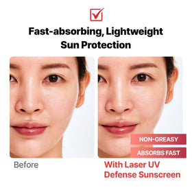 Cell Fusion C texture close-up illustrating lightweight cream and quick absorption