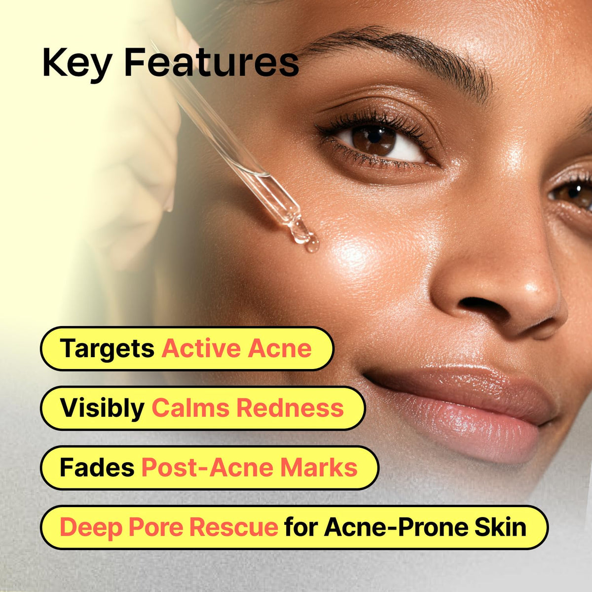 Celladix ampoule texture on skin, demonstrates lightweight non-sticky hydration