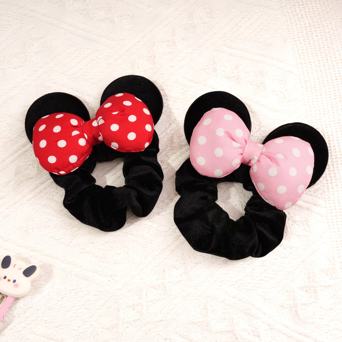 CellElection scrunchie worn by child at a theme park adding fun costume flair