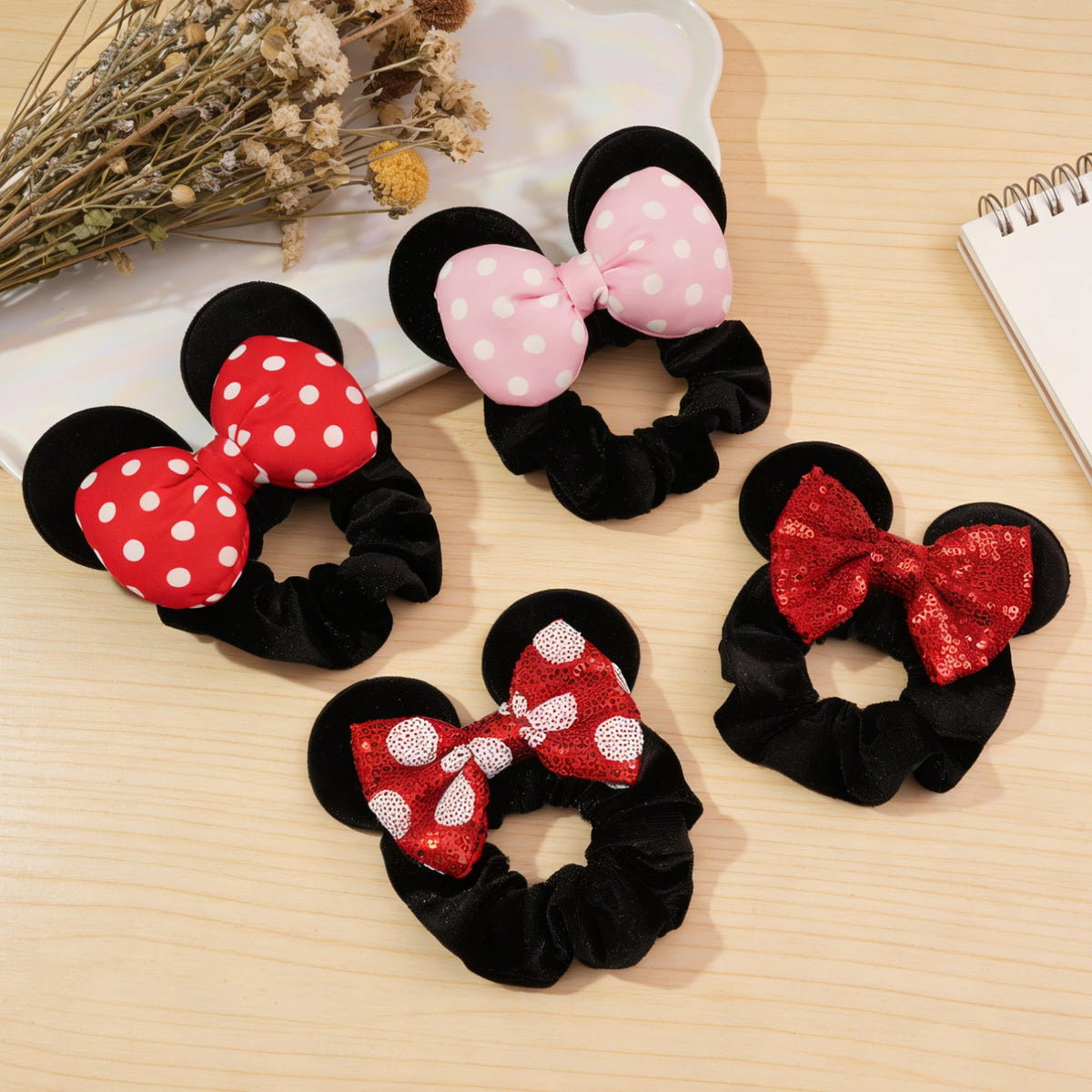 CellElection scrunchie holding a ponytail demonstrating secure hold and comfortable fit