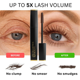 Cellmetics mascara wand closeup highlighting precise brush for gentle application and lift