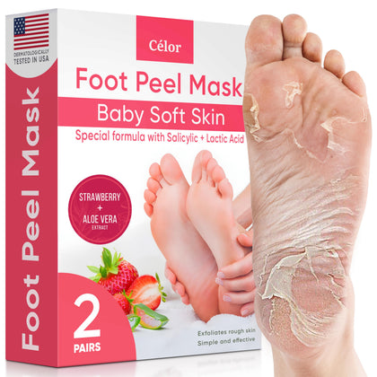 CÉLOR front packaging showing two pairs and benefits for smoother feet