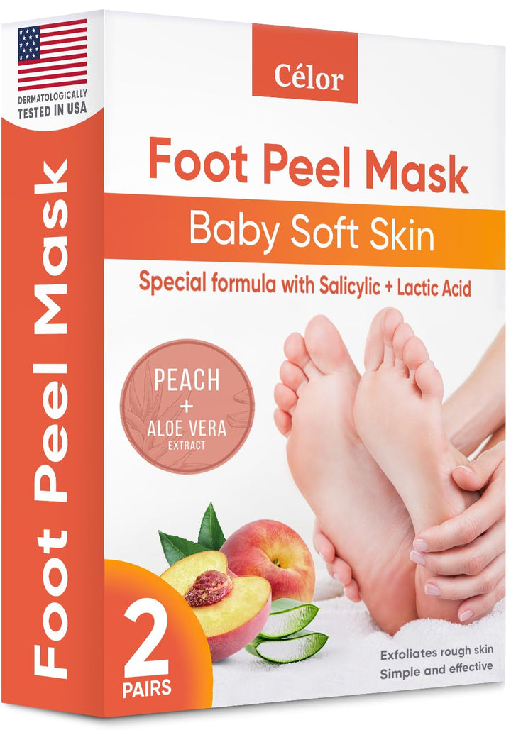 CÉLOR front packaging showing two pairs and peach scent benefit