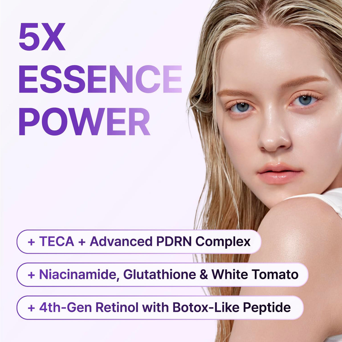 Centellian 24 essence texture on fingertip highlighting rich hydration