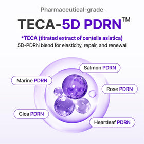 CENTELLIAN 24 label close-up highlighting TECA-PDRN text benefit: ingredient transparency