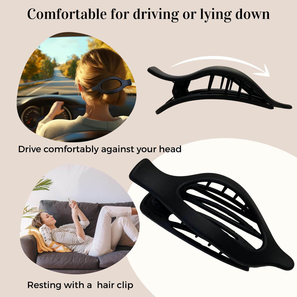 CENTSTAR clip securing thick hair in a sleek updo for reliable all-day wear