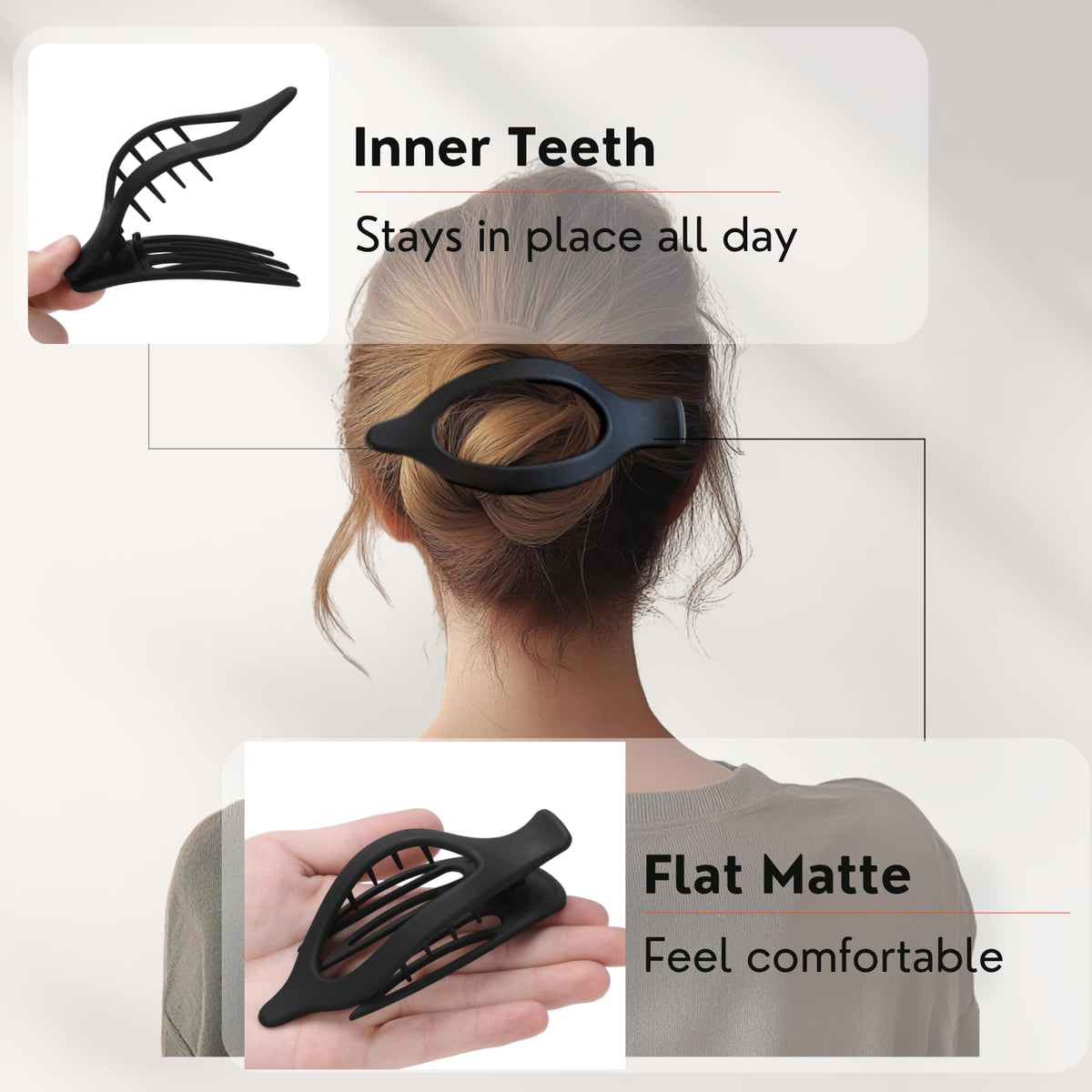 CENTSTAR detailed shot of clip teeth and spring showing strong hold and durability