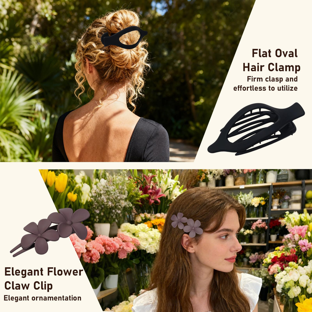 CENTSTAR flat claw clip close-up showing matte texture and comfort