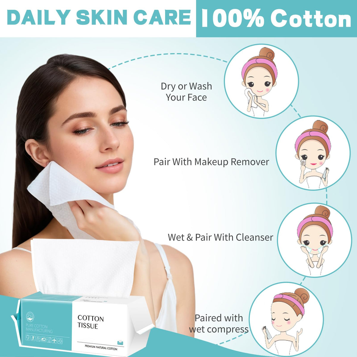 CenYouful used for baby care wiping cheek showing gentle safety